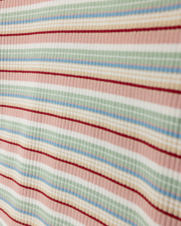 Multi Striped  Ribbed T- shirt