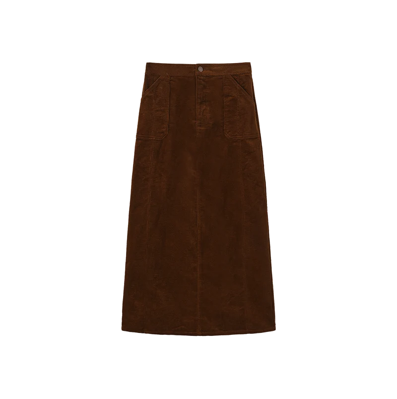 Corduroy Front Fly Skirt