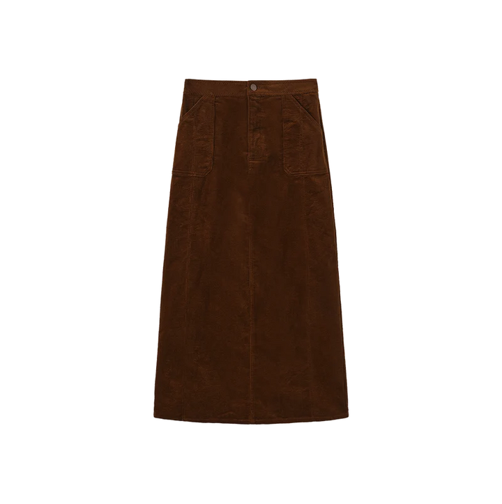 Corduroy Front Fly Skirt