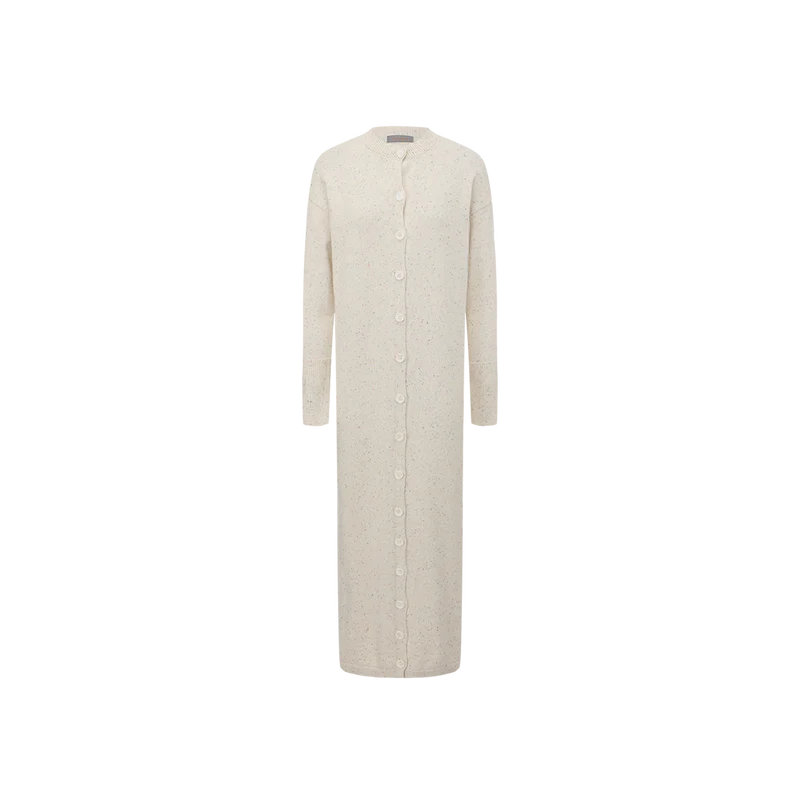 Marled Knit Button Down Dress