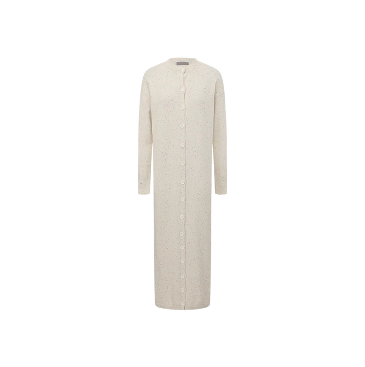 Marled Knit Button Down Dress