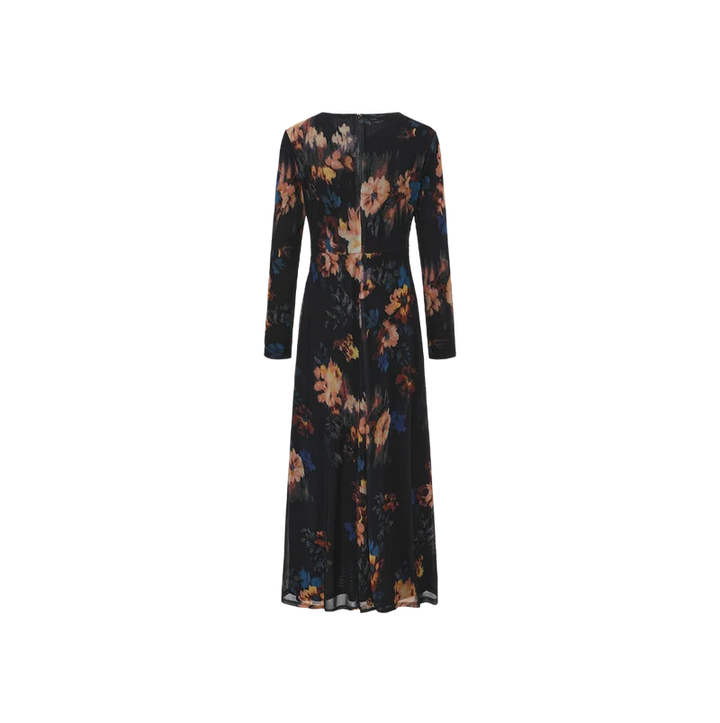 Floral Mesh Twist Dress