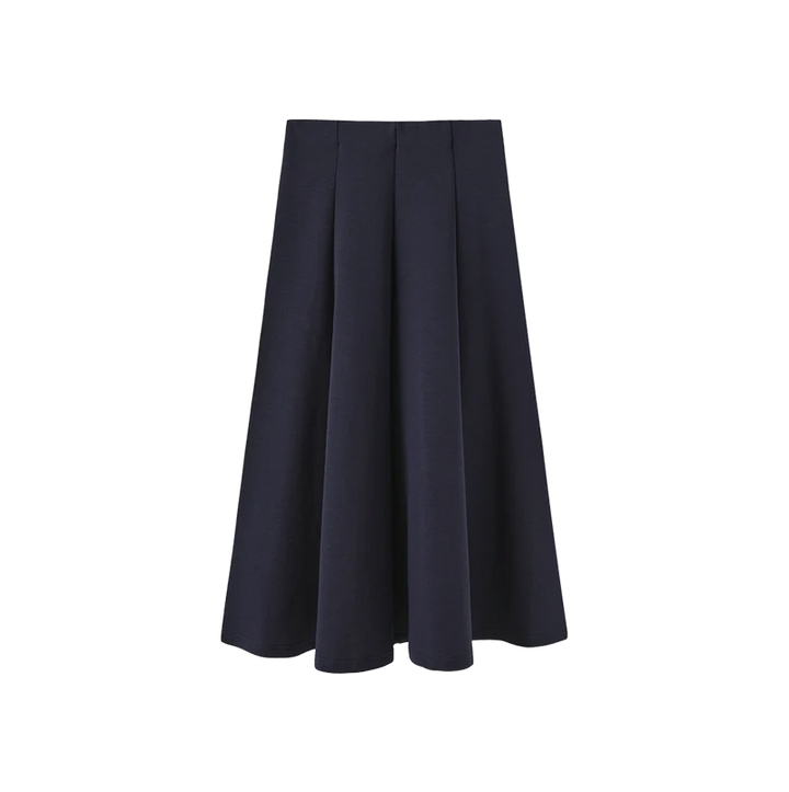 Sweatshirt Paneled Midi Skirt