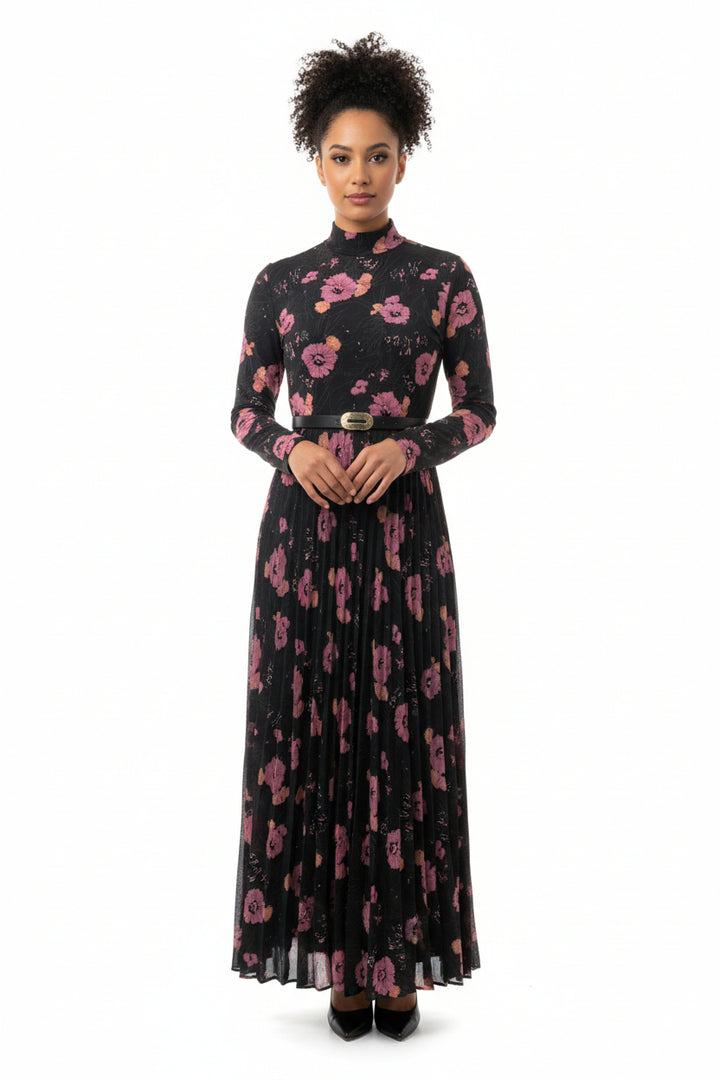 Black Floral Dress 817