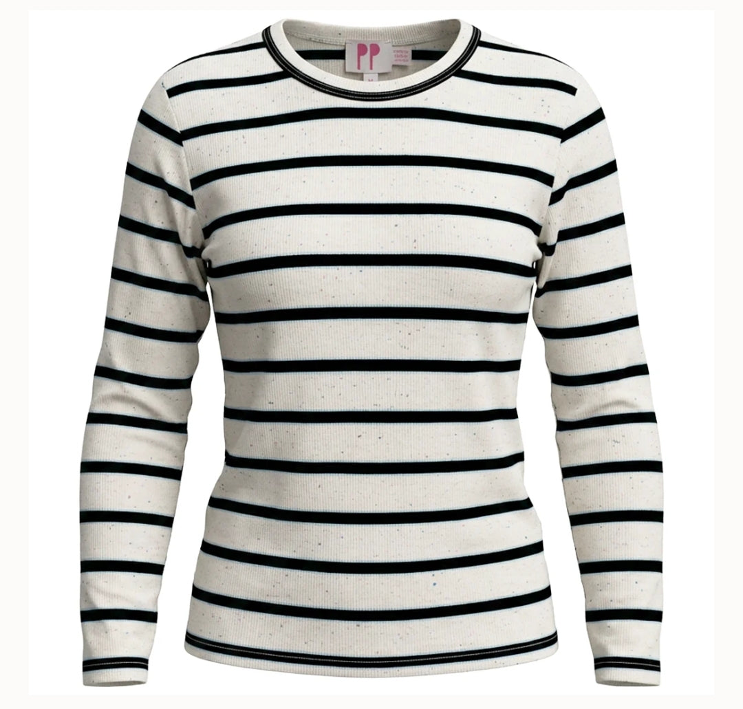 Ribbed Striped Tee by PP 987