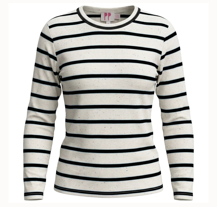 Ribbed Striped Tee by PP 987