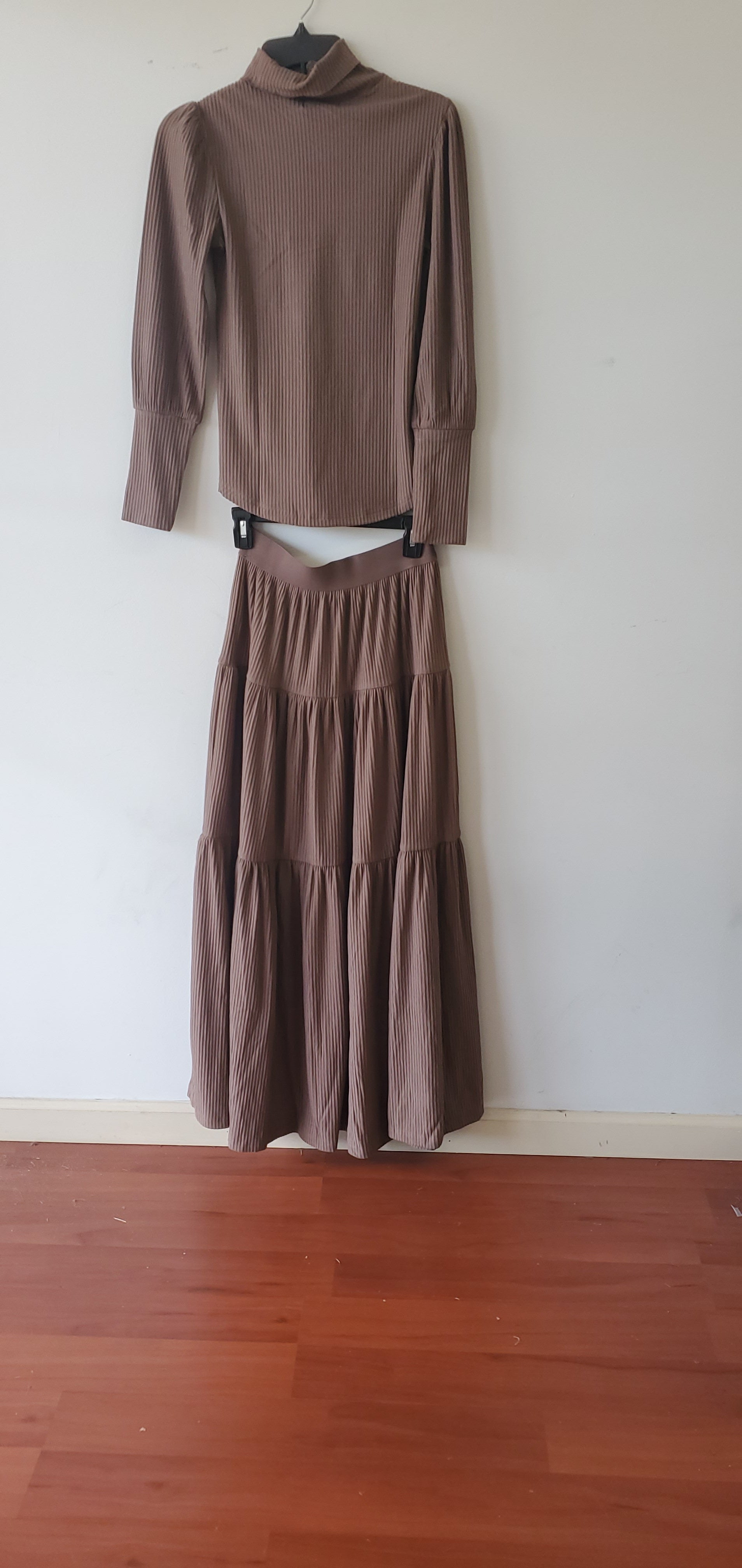 Ribbed Tiered Maxi