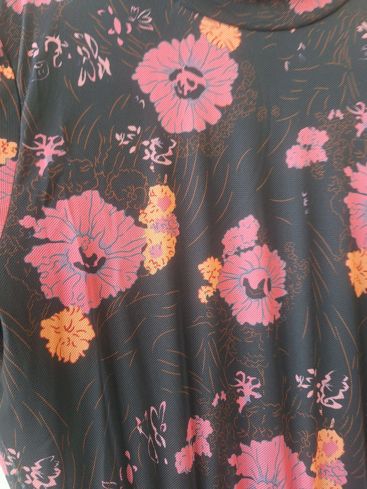 Black Floral Dress 817