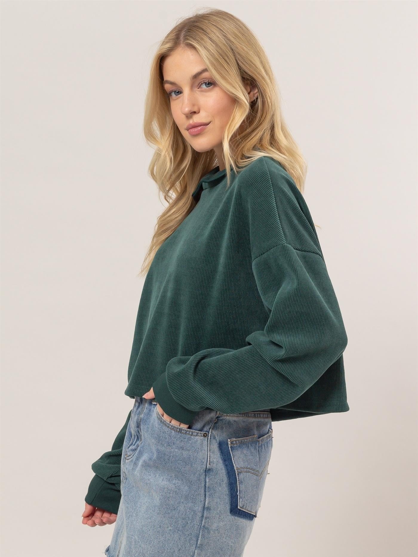 Teal Oversize Sweater 226