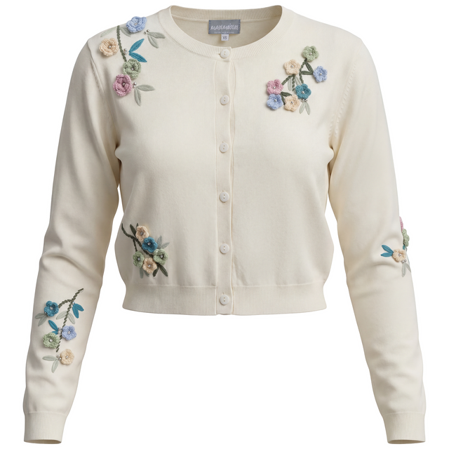Cropped Embroidered Cardi 1889