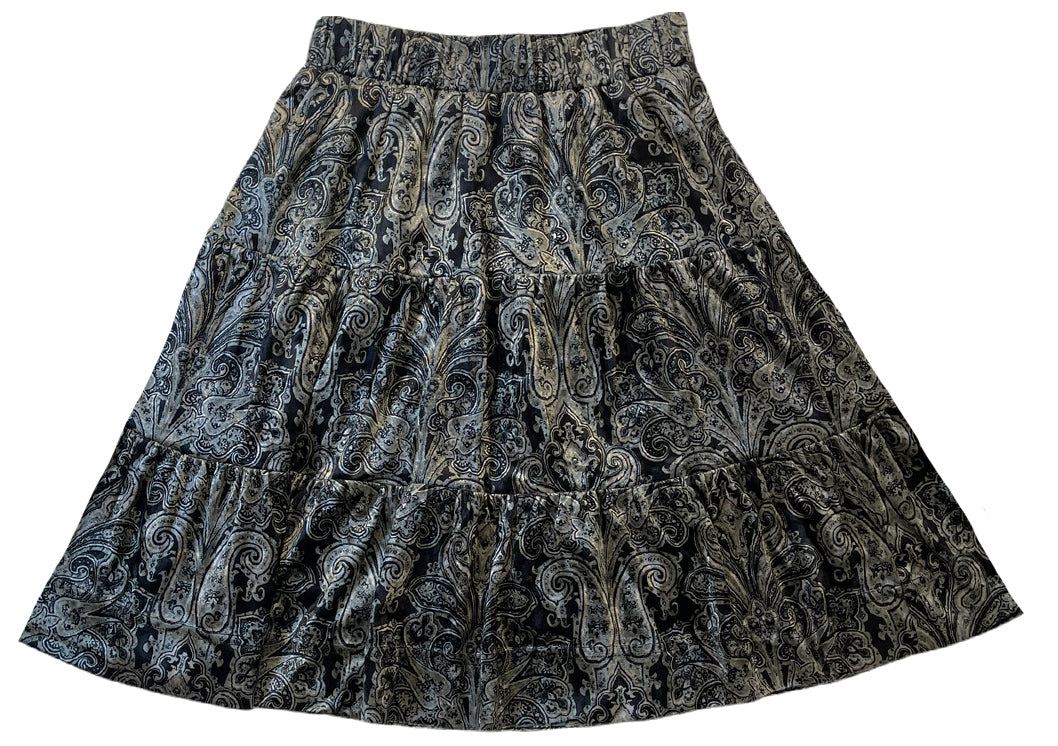 Green Paisley Skirt 1421 – Ooh La La Boutique