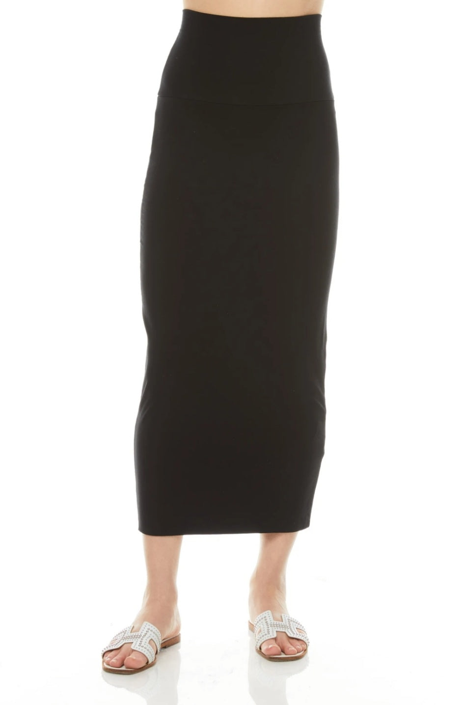 Modal Midi Slim Skirt